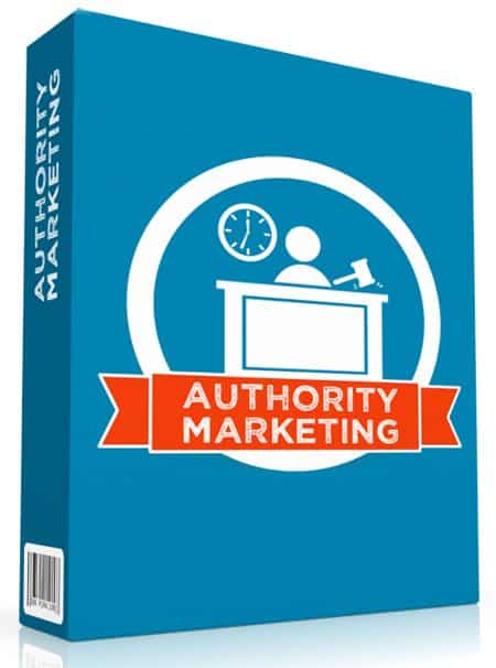 Authority marketing guide showing a person standing on a podium with a crowd below, representing expert status and influence