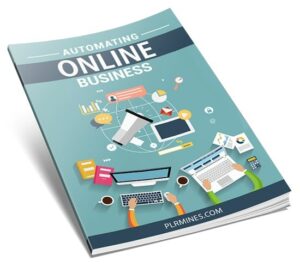 Automating online business eBook cover showing systemization and digital resell rights concept