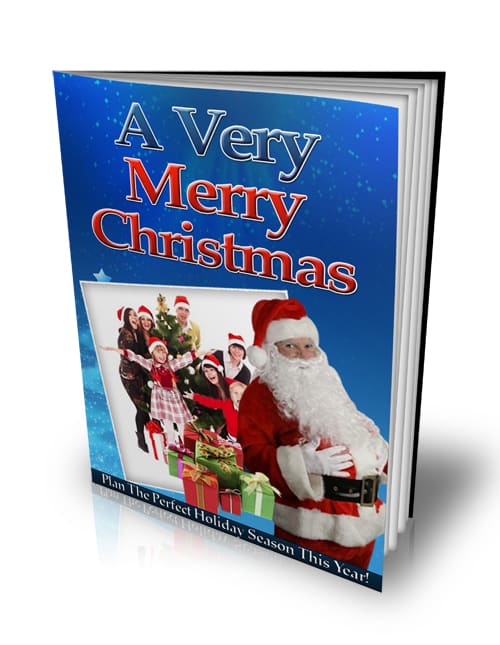 A Very Merry Christmas digital guide with PLR MRR rights to reduce holiday stress and save time