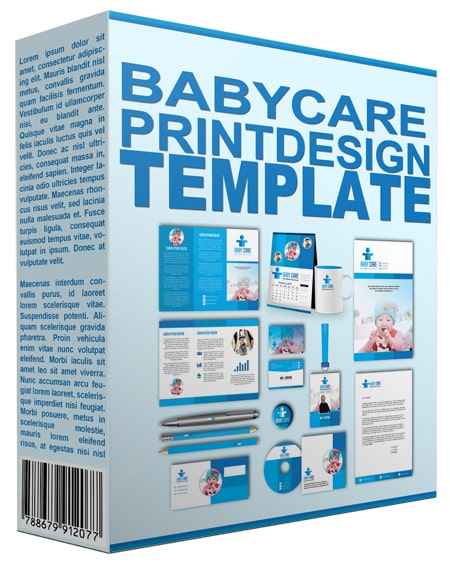 Professional Baby Care Print Design Template for PLR MRR Digital Download