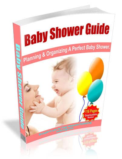 Comprehensive digital baby shower guide with PLR resell rights - planning tips, games, favors and more