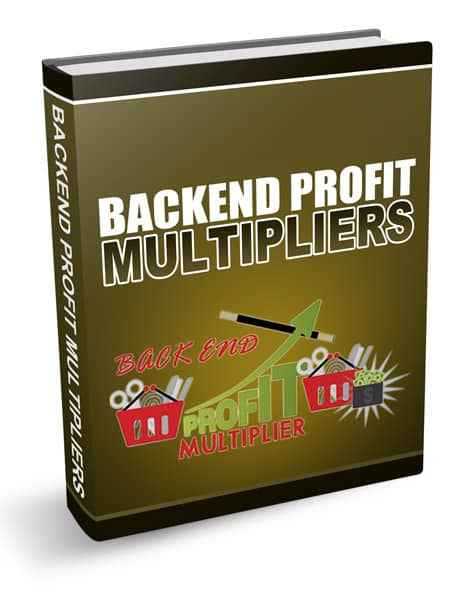 Backend Profits Multipliers digital PLR MRR product cover image showing profit growth strategies