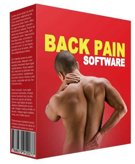 Back pain software digital product with PLR resell rights for niche marketers