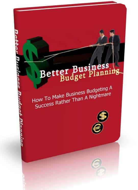 Better Business Budget Planning ebook cover with budgeting and financial planning keywords
