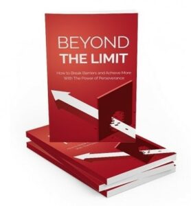 Beyond the Limit PLR eBook cover showing mental toughness and perseverance guide for resell rights