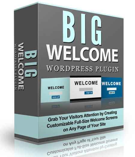Big Welcome Plugin - Engaging website welcome screen template for visitor engagement