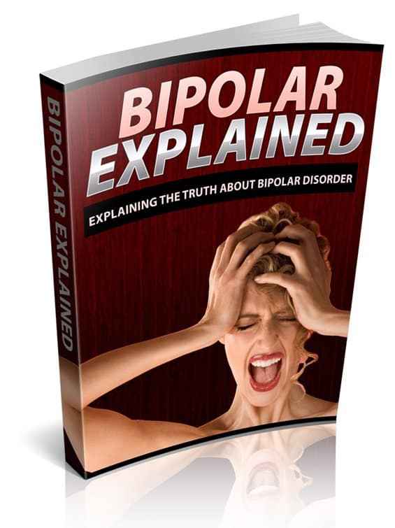 Bipolar Explained digital ebook cover with PLR MRR resell rights, bipolar disorder guide