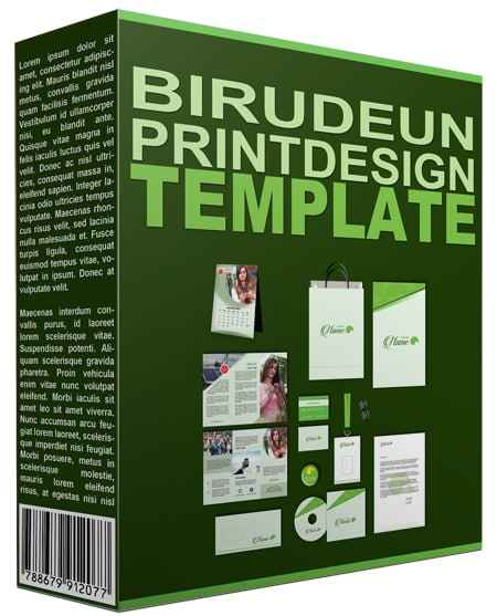 Birudeun premium stationery design template with PLR MRR resell rights for printing and digital download