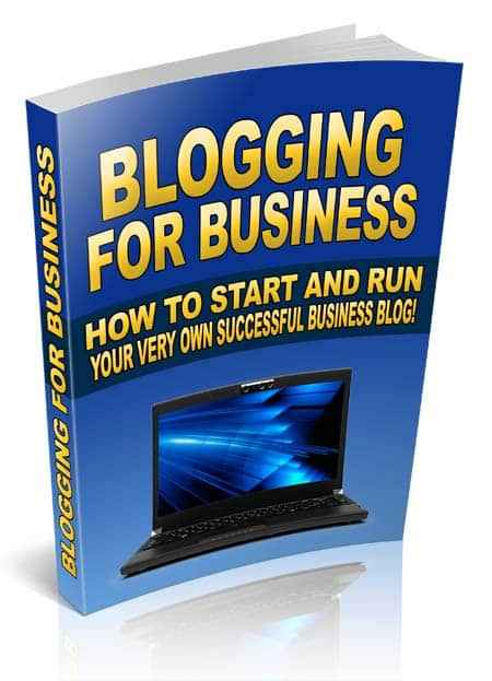 Blogging for business digital PLR guide with resell rights and startup tips