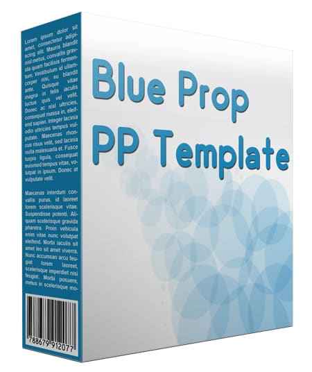 Blue Prop Multipurpose Powerpoint Template for professional presentations with resell rights