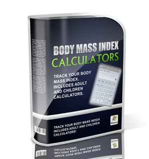 Body Mass Index calculators software for adults and children with resell rights digital download
