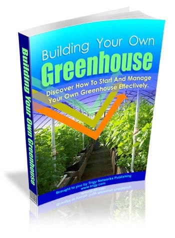 Greenhouse building guide digital PLR eBook with resell rights cover image