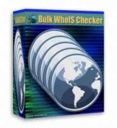 Bulk WhoIS Checker software with PLR and MRR resell rights for domain availability scanning