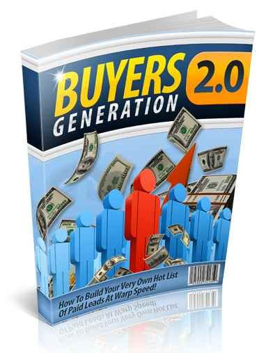 Buyers Generation 2.0 digital PLR MRR course for building a hot buyer list