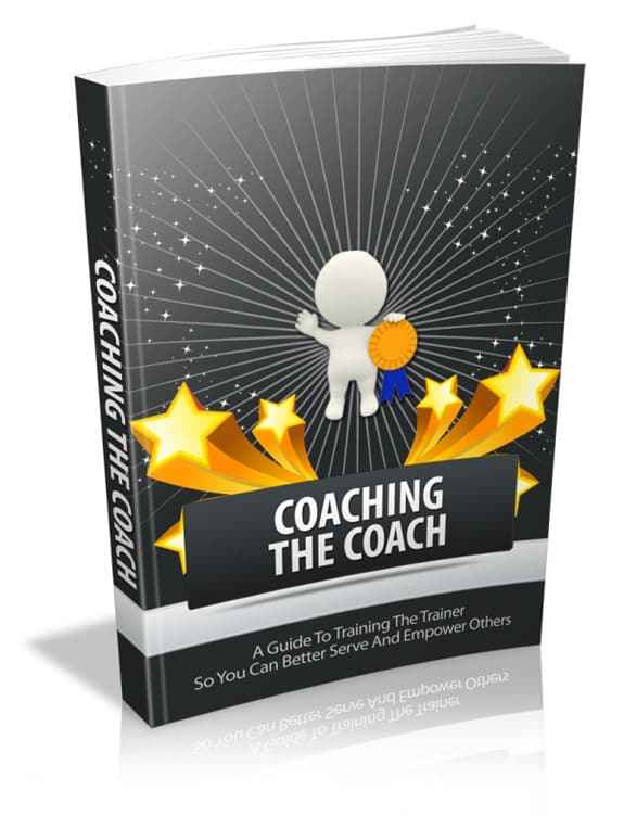 Digital download - Coaching the Coach PLR/MRR ebook cover with coaching tips for resale rights