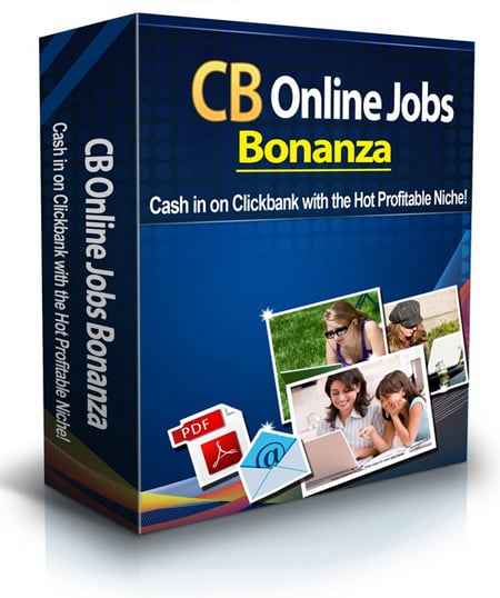 Online Jobs Bonanza digital PLR package with market analysis and graphics for affiliate profits