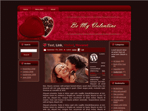 Chocolate Valentine theme pack with Blogger, HTML and WordPress themes for romantic promotions
