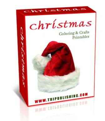 Christmas Coloring and Crafts Printables digital download with PLR/MRR resell rights