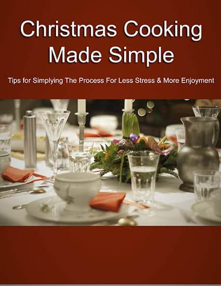 Christmas cooking guide with digital PLR resell rights - simplify holiday meals