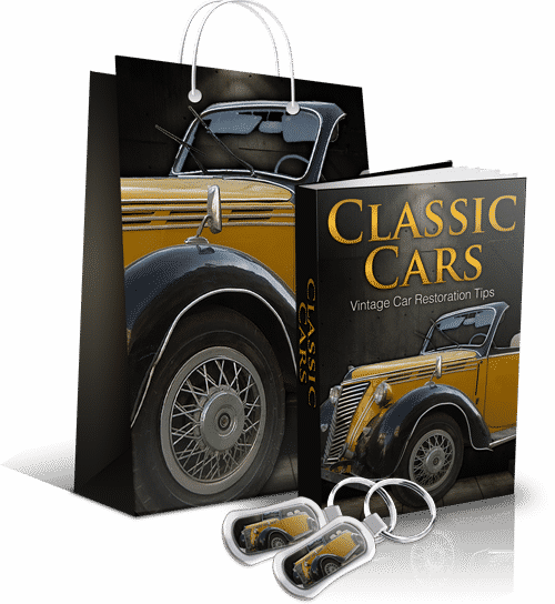 Classic Cars Minisite digital download with PLR resell rights - vintage automobile niche website