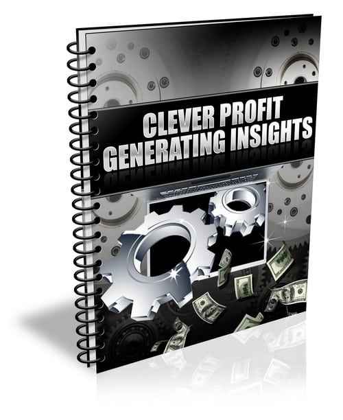 Clever Profit Generating Insights digital download with PLR and MRR resell rights for marketers