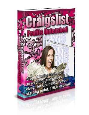 Craigslist Profits Unleashed digital PLR guide cover image showing free advertising strategies for internet business