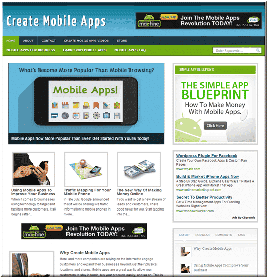 Pre-made PLR blog for Create Mobile Apps niche with instant digital download and resell rights