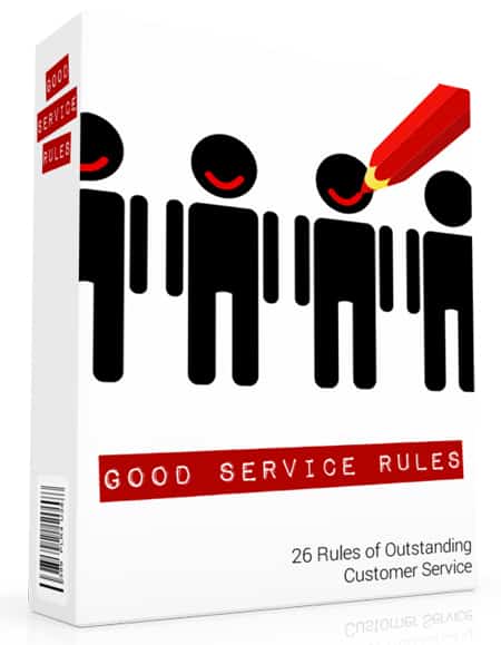 Customer Service Rules ebook cover - guide to improving customer service with PLR resell rights