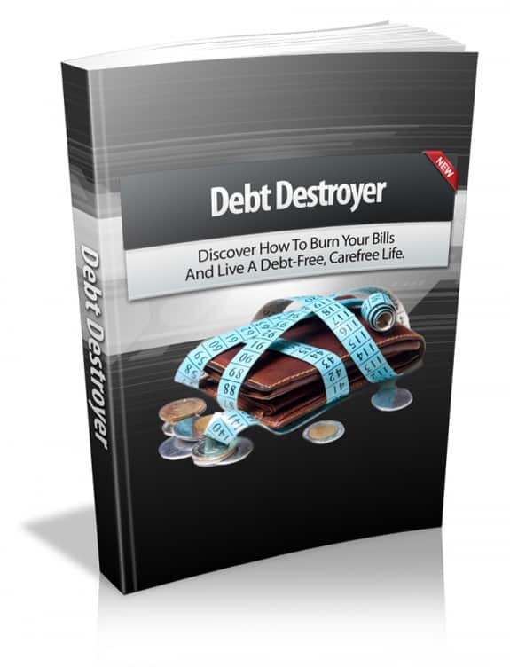 Debt Destroyer digital guide with PLR and MRR resell rights for financial freedom