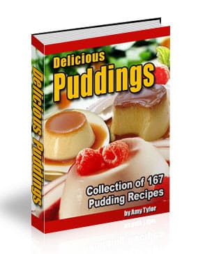 Collection of 167 pudding recipes digital ebook with PLR and MRR resell rights