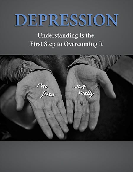 Depression recovery PLR ebook cover with resell rights and self-help strategies