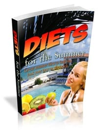 Diets for the Summer digital ebook with PLR rights and healthy eating pyramid guide