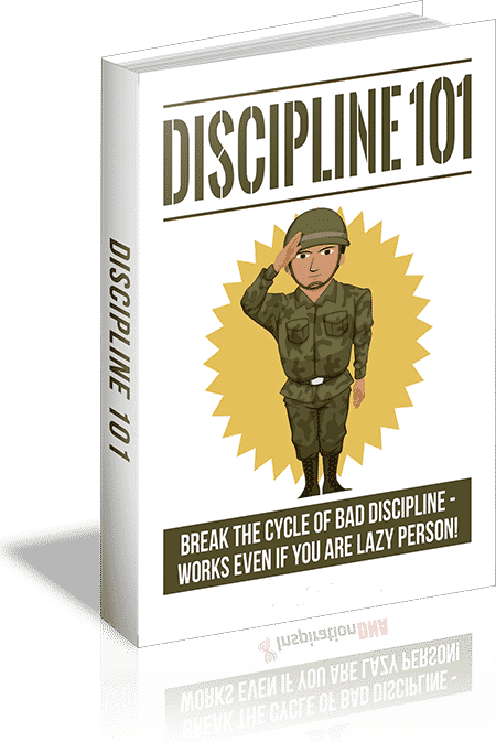 Digital discipline ebook with PLR resell rights showing a determined person breaking bad habits
