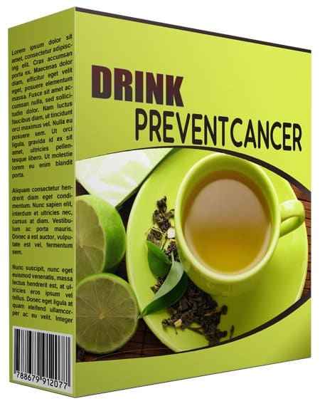 Fruits and vegetables juiced in a glass, representing plant-based nutrition to prevent cancer with digital PLR guide