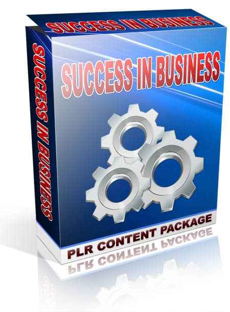 Success in Business PLR Content Package ebook cover with office management topics