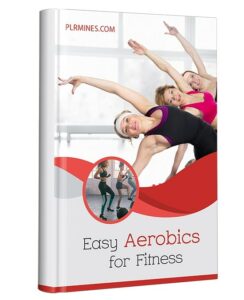 Easy aerobics for fitness eBook cover with PLR resell rights for digital download