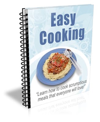 Easy Cooking Newsletter digital download with PLR MRR resell rights for cooking tips and techniques