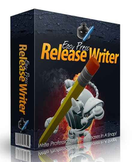 Easy Press Release Writer software interface for writing professional press releases instantly