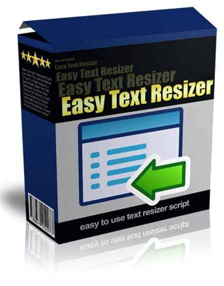 Easy Text Resizer Script - Digital Download with PLR/MRR Resell Rights