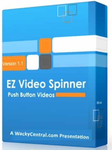 Easy Video Spinner software interface with push-button video creation feature
