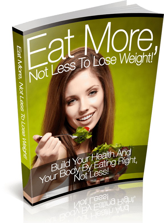 Eat more not less weight loss digital PLR guide covering healthy habits and meal timing