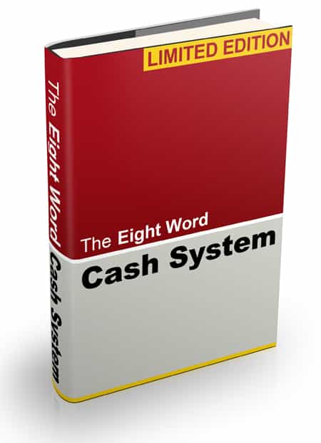 Eight Word Cash System digital download with PLR MRR resell rights for slogan marketing profit