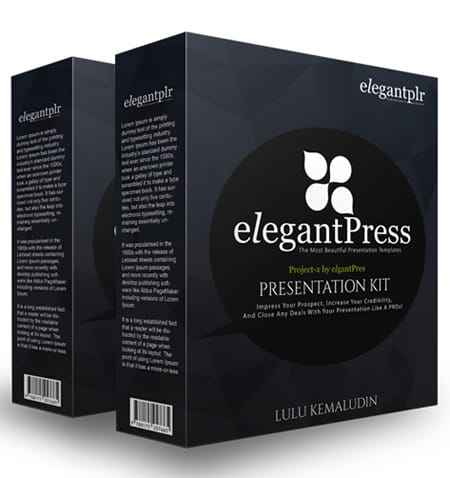 ElegantPress professional PowerPoint template for stunning presentations with PLR/MRR resell rights