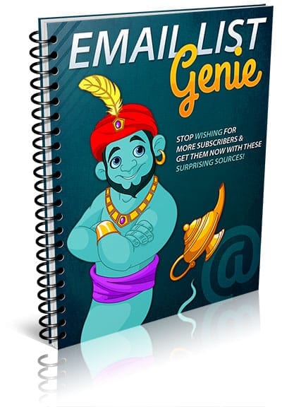 Email List Genie digital PLR report showing offline list building strategies and autoresponder series