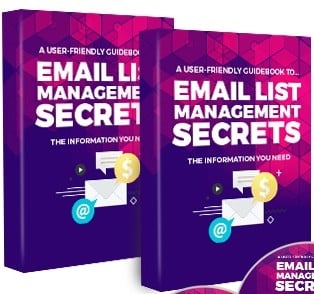 Email list management PLR eBook cover showing strategies for building and monetizing your subscriber list
