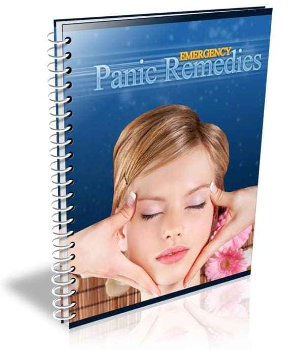 Emergency Panic Remedies digital download with PLR resell rights, 12-page report covers and premium squeeze page template