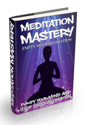 Empty Mind Meditation digital guide with PLR MRR resell rights for stress relief and procrastination cure