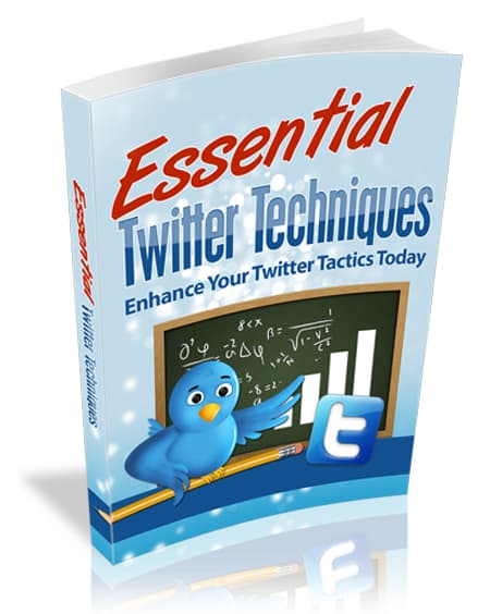 Essential Twitter Techniques digital guide with PLR MRR resell rights for social media marketing success