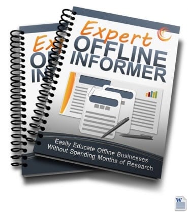 Expert Offline Informer PLR package with mobile marketing, SEO, social media reports for digital download