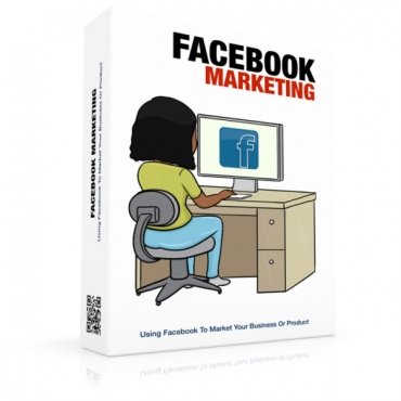 Facebook marketing PLR product cover showing guide and resell rights for social media success